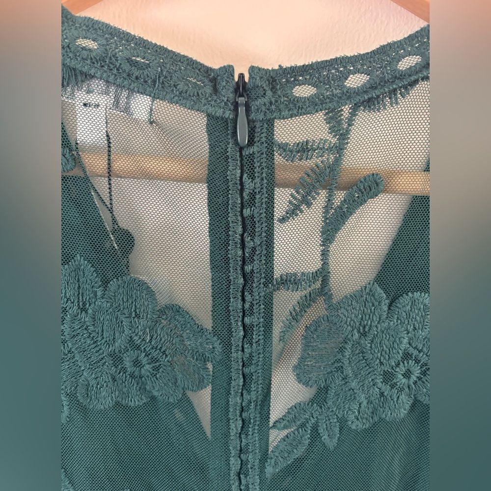 Socialite Teal Lace Maxi Romper Dress Small - Picture 9 of 13
